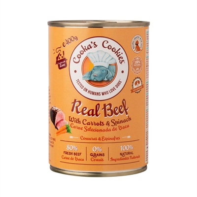 Cookas Cookies Paté Till Hunden Real Beef 400g